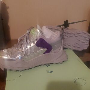 Off-White Silver Sneakers